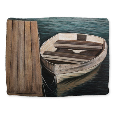 Rowboats Coastal Braided Placemat | Bedroom Decor - Polyester