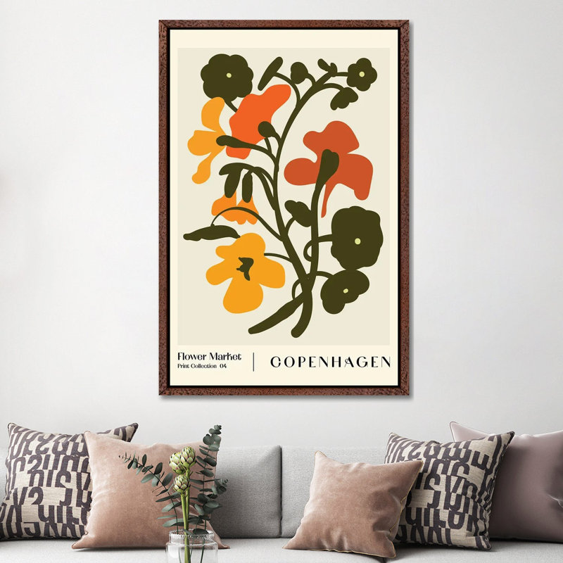 Flower Market. Copenhagen by NKTN - Gallery-Wrapped Canvas Giclée on Canvas, 152.4 cm H x 101.6 cm W, White
