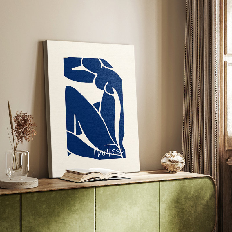 Matisse CECIV, reproduction encadrée - galerie Cavas, Beige/bleu, H 36 po x l 24 po