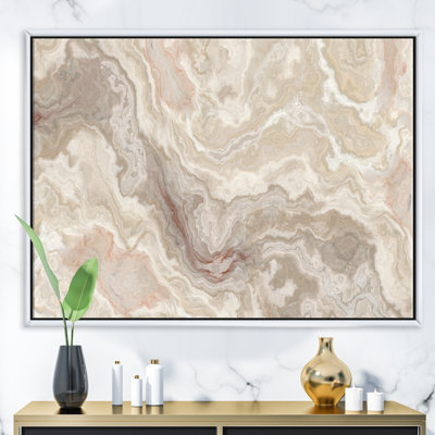 " White Onyx Natural White Marble " Painting Print