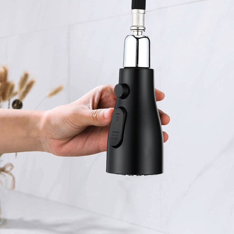 Robinet d'évier de cuisine noir mat High Arc