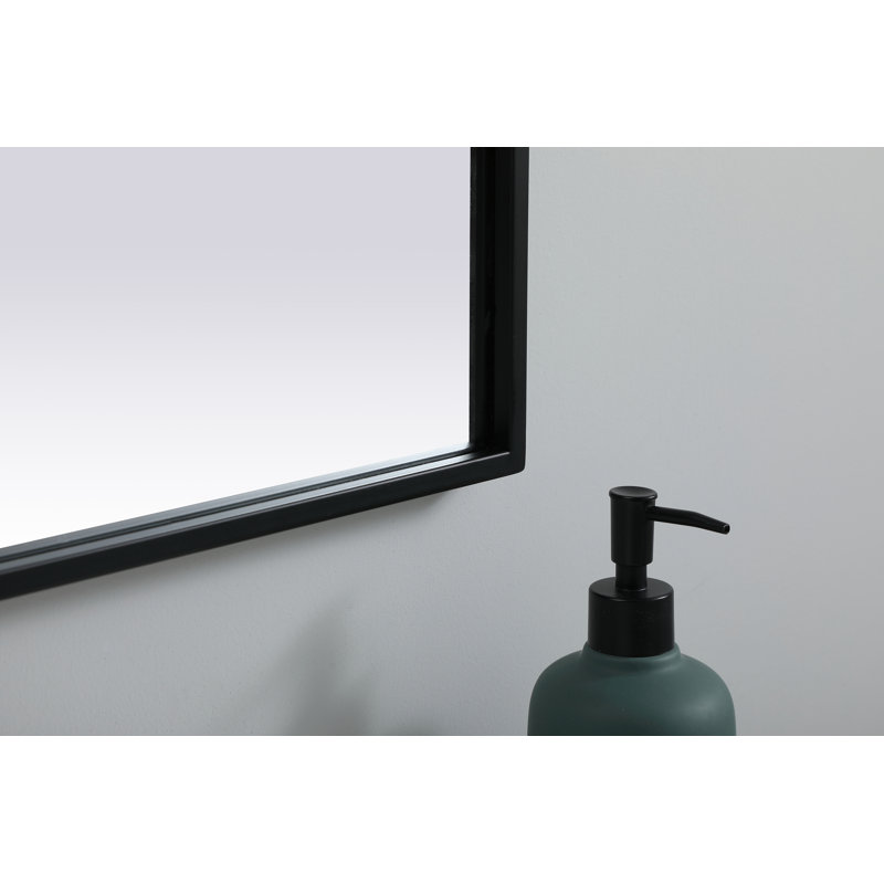 Miroir mural Sabine, Noir, 40 po x 27 po