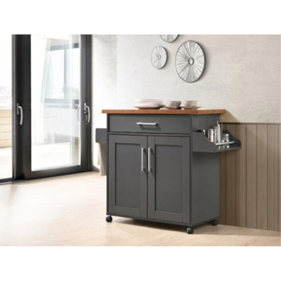 Poneto Kitchen Cart by Charlton Home