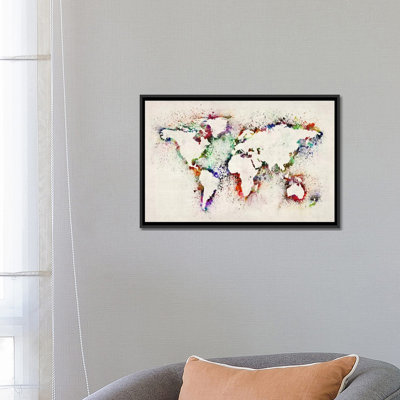 « map splashs », reproduction d’art sur toile multicolore
