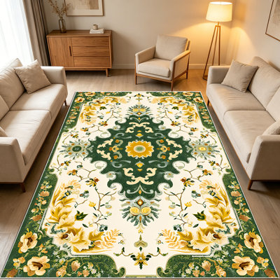 1PC Geometric - Patterned Area Rugs for Living Room, Soft and Comfortable, Suitable for all seasons, easy - to - maintain, machine washable Indoor floor mat, Under Table Farmhouse suitable for Bedroom, Dining Room, Hallway, Office, Balcony, Home