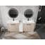Meuble-lavabo autoportant de 84 po avec lavabo en céramique et portes à fermeture douce Barrett