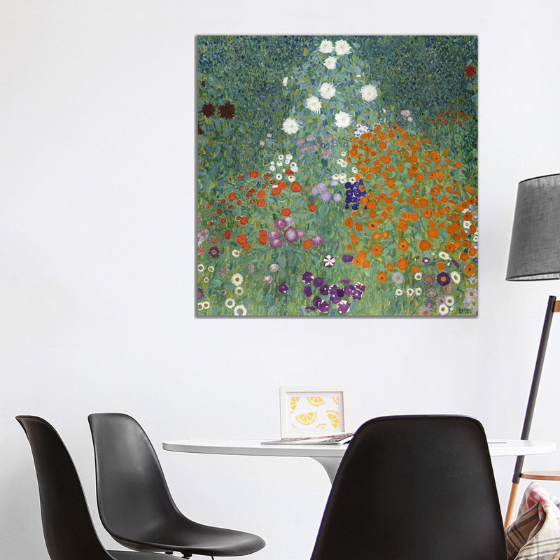 Bauerngarten Cottage Garden, 1907 by Gustav Klimt - Wrapped Canvas Print, 93.98 cm H x 93.98 cm W x 3.175 cm D