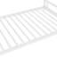 Lit simple en métal au-dessus d'un lit superposé - garde-corps, sans sommier tapissier, élément robuste et de style blanc, réduction du bruit, installation de garde-corps