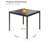 Outdoor Dining Table, Black Patio Table with Aluminum Top & Iron Frame, Heavy-Duty Metal Outside Table for Garden-1062575116