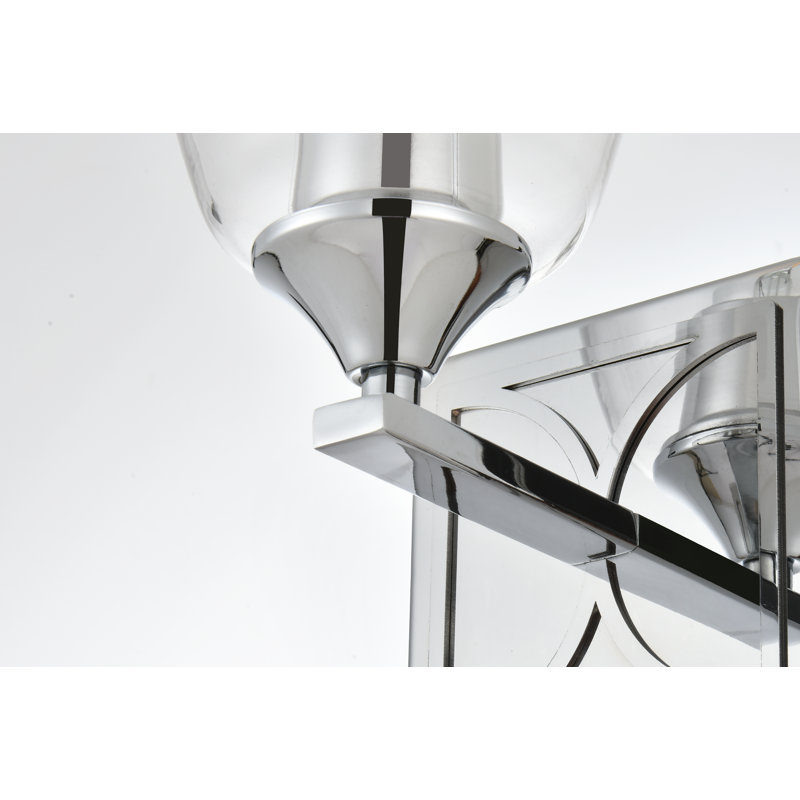 Parthenon Dimmable Vanity Light, Chrome, 10" H x 34" W x 34" D, 4 Lights