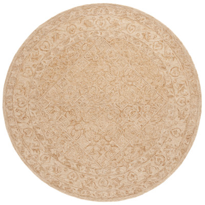 Dip Dye Hand Tufted Wool/Cotton Oriental Rug in Ivory/Gold