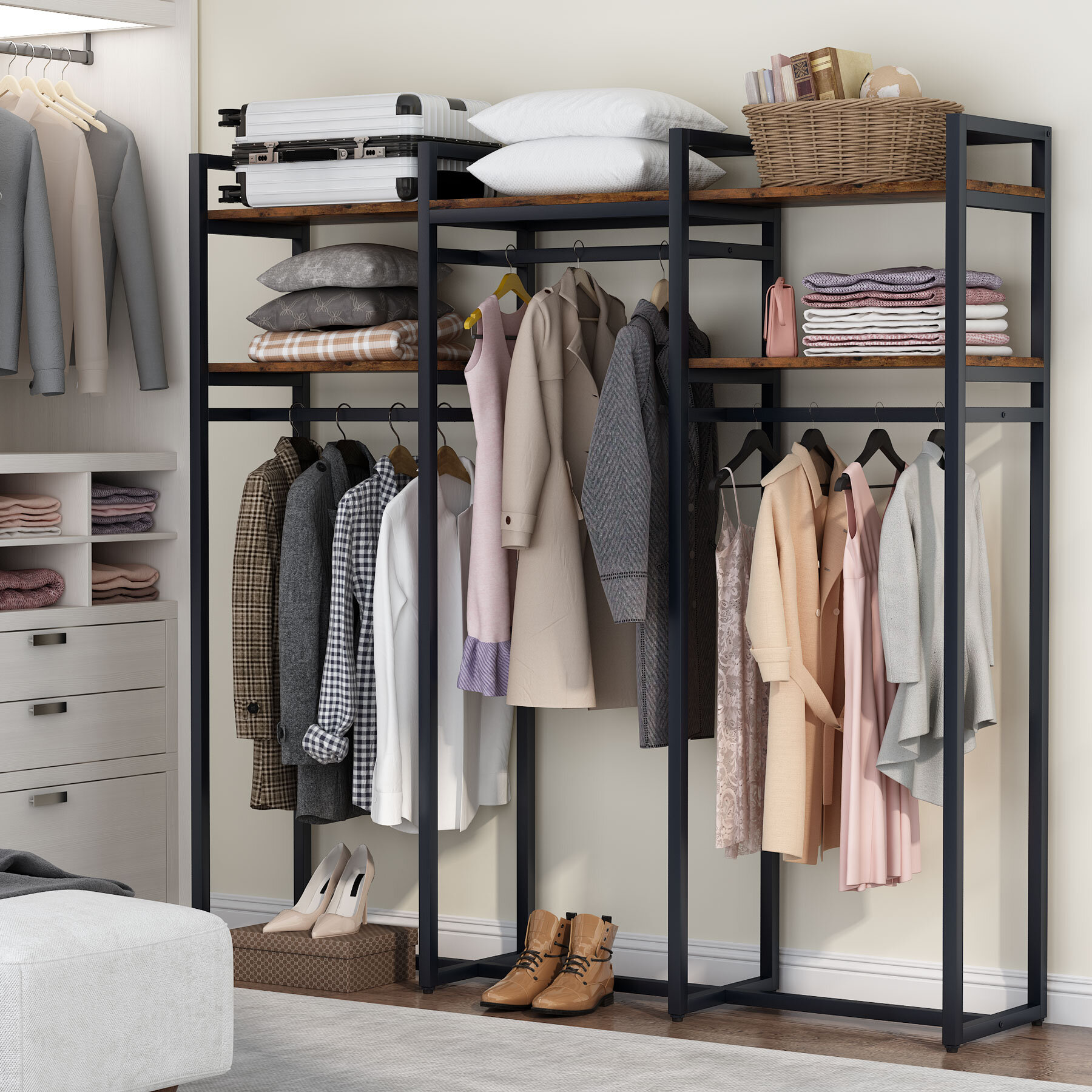 https://assets.wfcdn.com/im/83258168/compr-r85/1804/180430880/75-inch-freestanding-closet-organizer-garment-rack-for-hanging-clothes.jpg