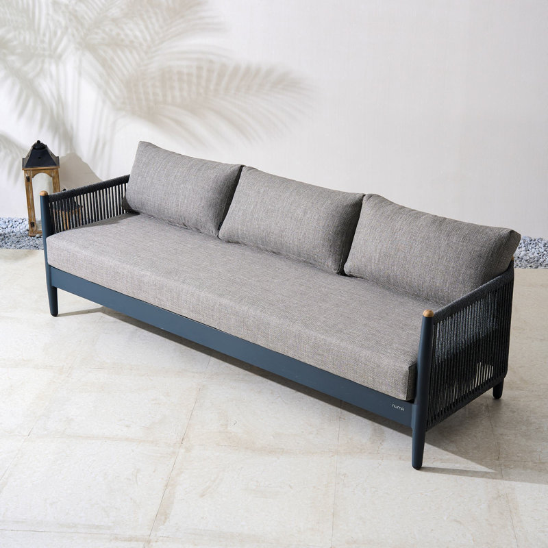 Canapé de patio en aluminium avec coussins Nord