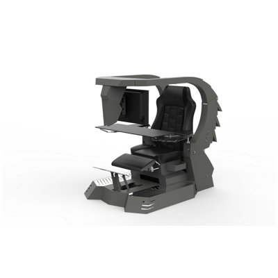 Inbox Zero Adjustable Armrest and Reclining PC & Racing Game Chair with Built-In Speaker