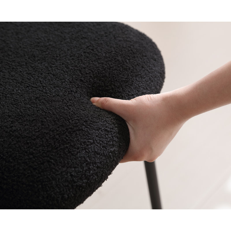 Latrinda Upholstered Counter Stool, 2, Black