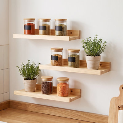 Woods hook Solid Wood Shelves Wall Load Bearing Living Room Decorative Shelves Bedroom Partition Storage Racks 10ml No Nail Glue