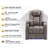 Upholstered Power Reclining Home Theater Seating With Cup Holder-1069942600