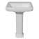 23" W x 19" D Pedestal Bathroom Sink Rectangular Vitreous China with 1 Faucet Hole and Overflow