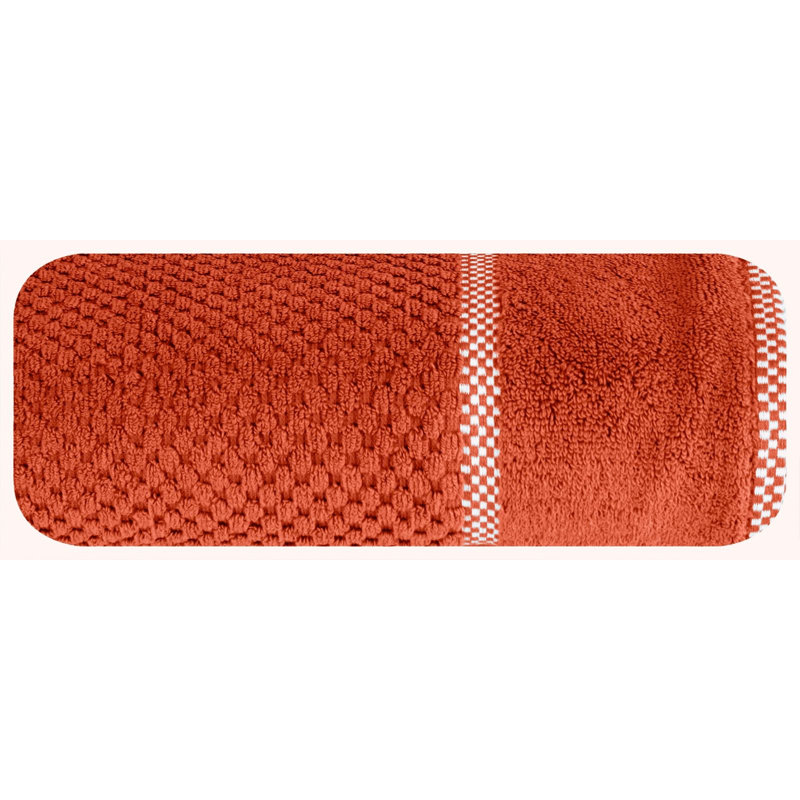 Liebhilde Midweight Jacquard Bath Towel, Orange