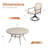 6 - Person Outdoor Dining Set With Cushioned Swivel Woven Rattan Chairs-1771530500