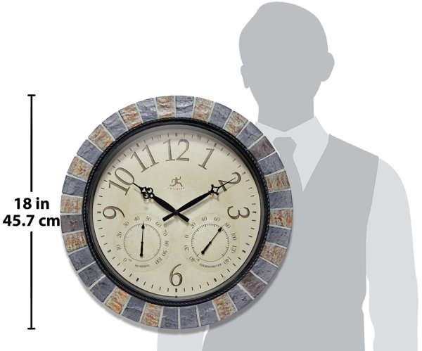 18 Metal Patio Thermometer & Clock, 162
