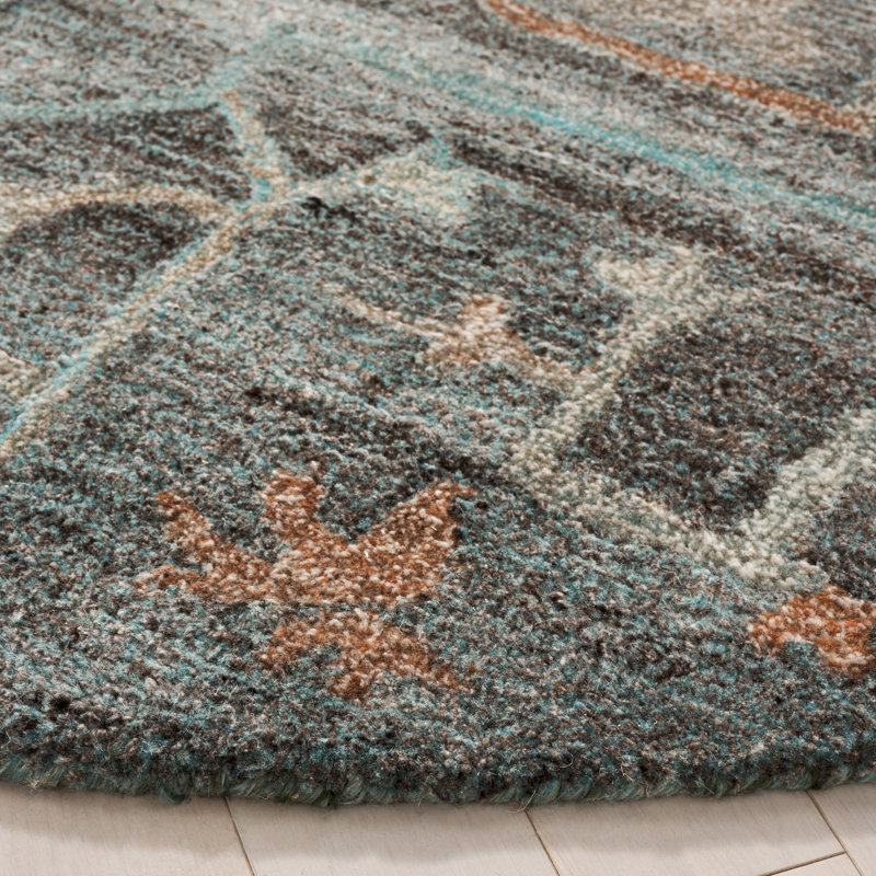 Sidea Tufted Performance Performance Oriental Rug, Round 6'
