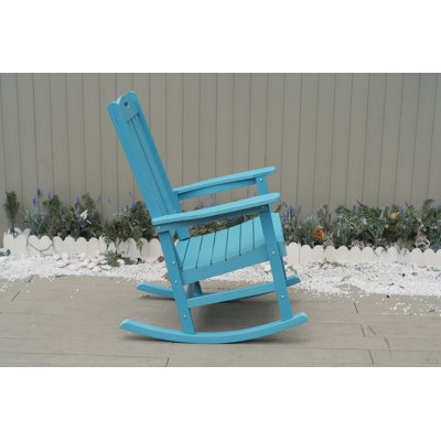 Rocking Chair, Suitable For All Seasons: Outdoor Lounge Chair, Made Of Sturdy HIPS Material, Equipped With 304 Stainless Steel Accessories.