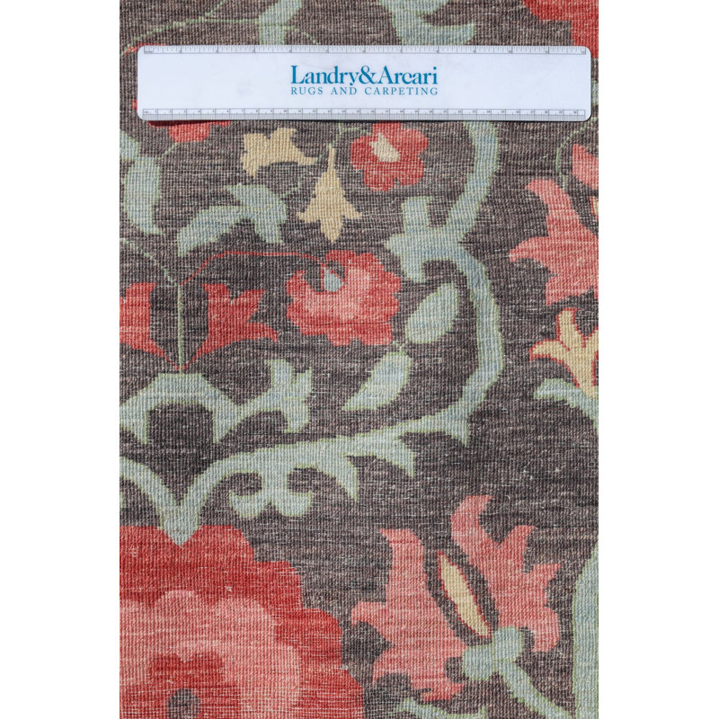 Laine neuve afghane Suzani sur coton 9 pi x 11 pi 10 po