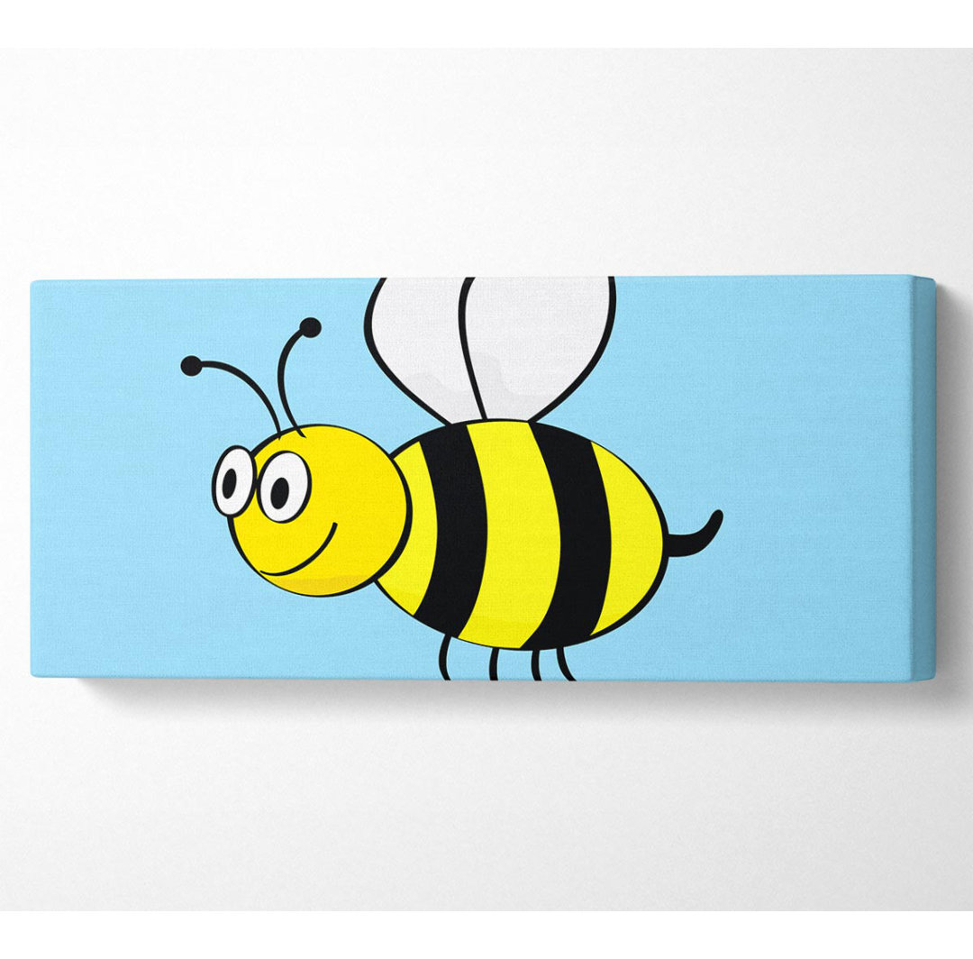 Buzzing Bee Baby Blue - Kunstdrucke auf Leinwand