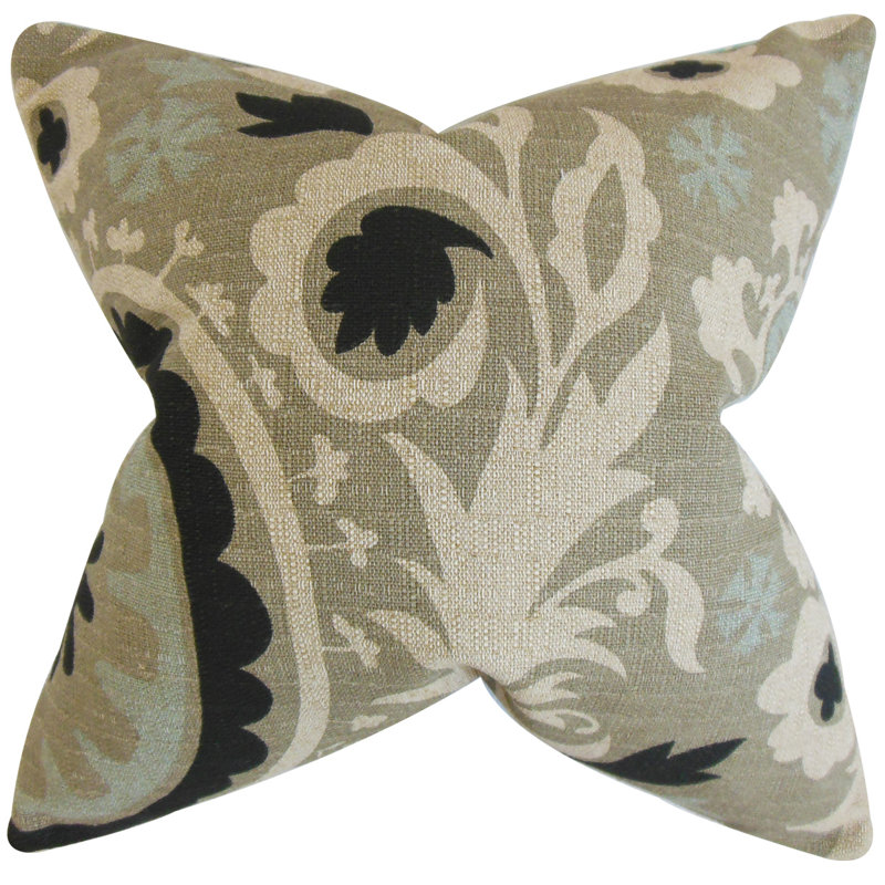 Square Pillow Cover & Insert, Black