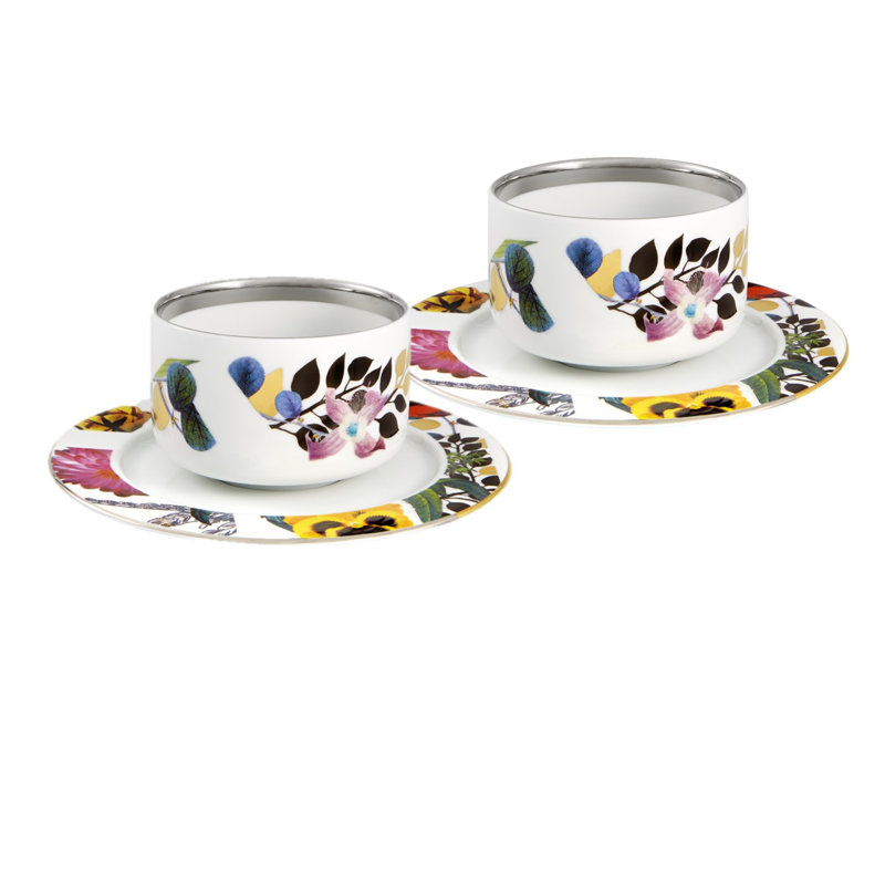 Primavera Porcelain Teacup and Saucer
