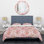 Ensemble de housse de couette Pink Gold Damask Enchantment I - Glam