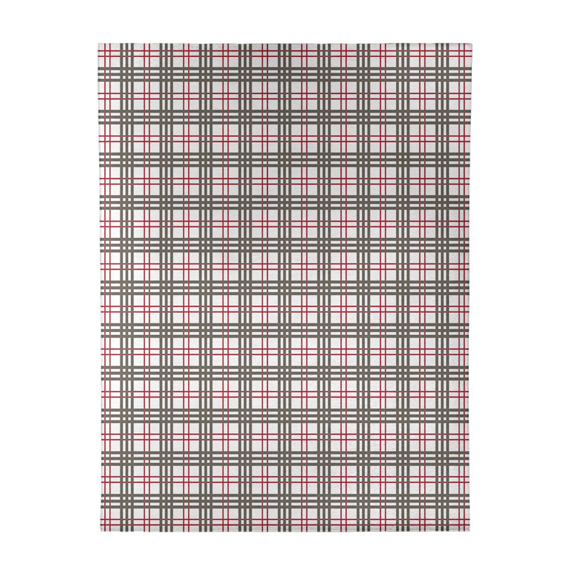 Tapis écossais gris / blanc, Rectangle 9 pi x 12 pi
