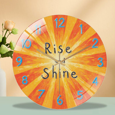 Horloge murale en verre 12 po