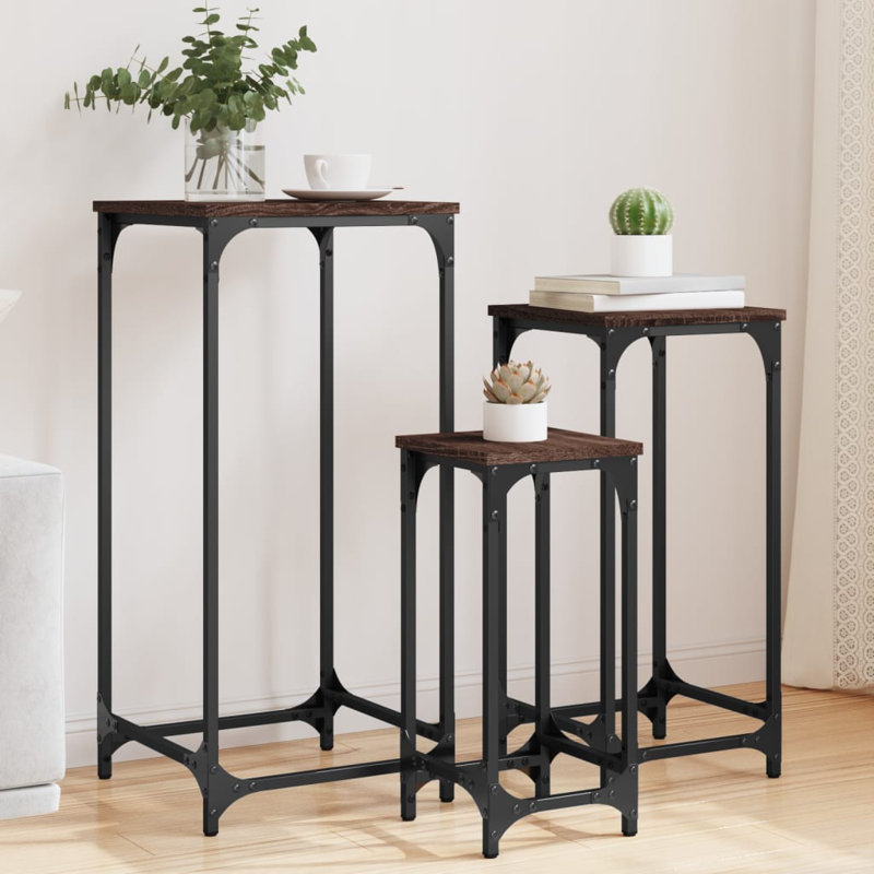Anneus Nesting Tables, Brown Oak