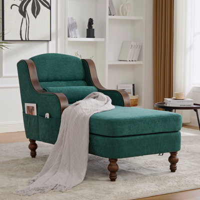Chaise longue surdimensionnée pour l'intérieur, canapé-lit simple en tissu avec siège large, fauteuil rembourré avec paresseux, ensemble de canapé-lit