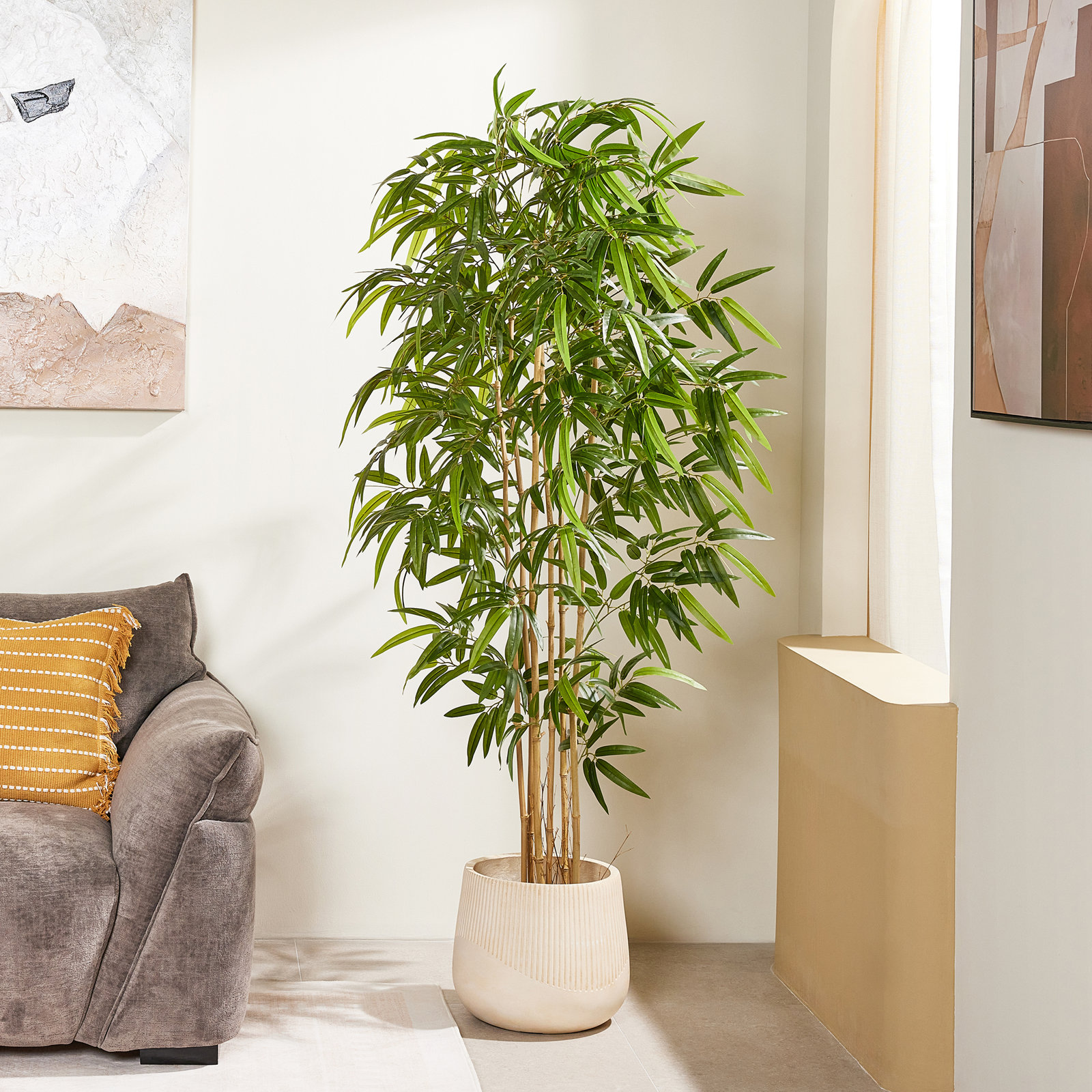 Bamboo Tree in Pot, 84" H x 26" W