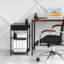 Support d'imprimante industriel à 3 niveaux avec tiroirs de rangement, table d'imprimante robuste sous le bureau avec tablettes pour l'organisation du bureau à domicile