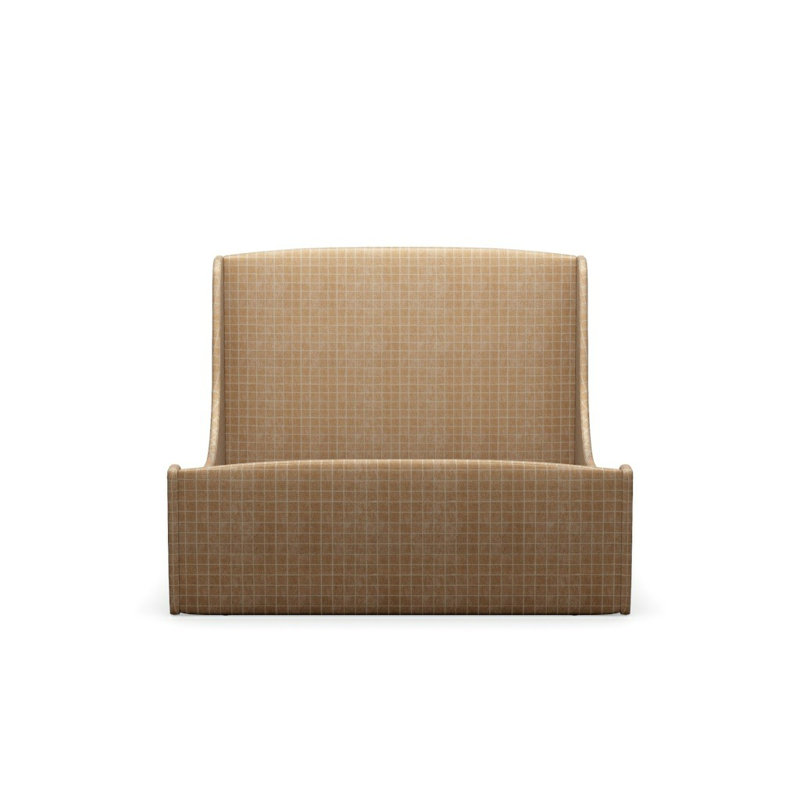 Swan Upholstered King Bed, Block 654212, Queen