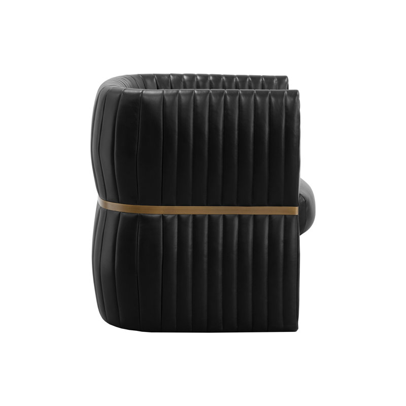 Lounge Chair, Black Genuine Leather