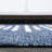 Grundy Berber Stripe Geometric Blue/Ivory Indoor/Outdoor Rug-1679427946