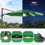 Parasol en porte-à-faux éclairé avec base à manivelle 132,3 po Shareny inclus-1221846691