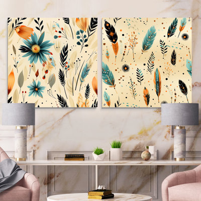 Rainer - Abstract Boho Acrylic Wall Art Glass Set Of 2