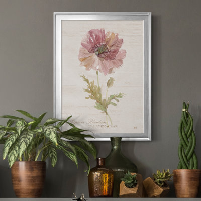 Soft Poppy - peinture sur toile encadrée