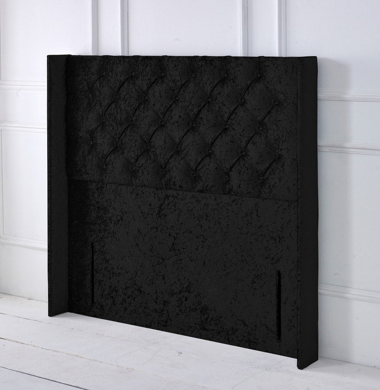 Upholstered Headboard, Black, Single (3')