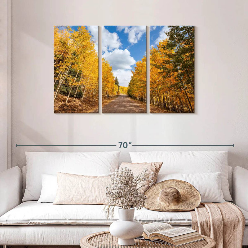 Alvord Dirt Road Aspens, 28" H x 45" W