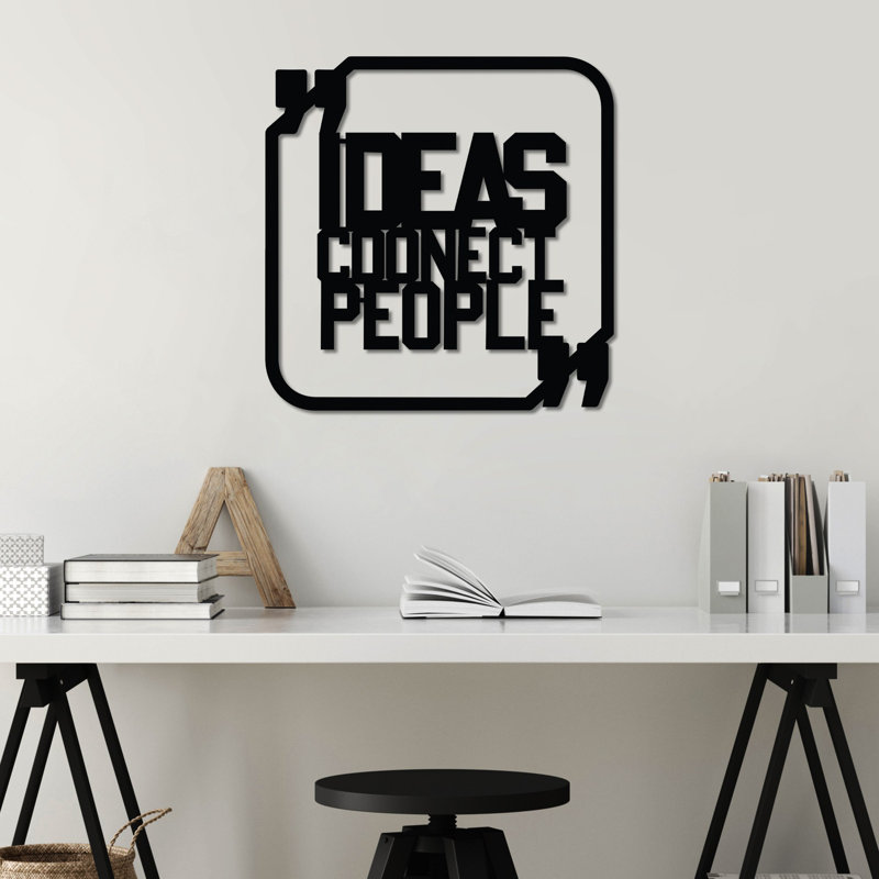Stylish Decorative Metal Wall Accessory, Black, 19.7 x 19.7 inches | 100% Metal Construction, Thickness: 0.06 inches | Lightweight Design (2.5 lbs), Perfect for Home Décor & Modern Interiors