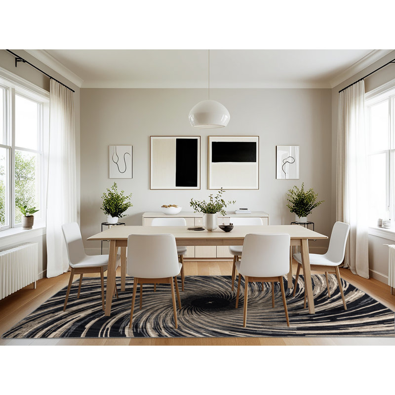 Tapis gris lavable à la machine, Rectangulaire 7 pi x 10 pi