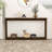 Narrow Wood Console Table with Corrugated Texture, Entryway Storage Table, Sofa Back Table-495387617