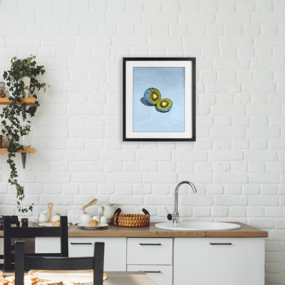 «Blue Glimmer», impression par Kiwi encadrée sous verre, conception par Lish Creative